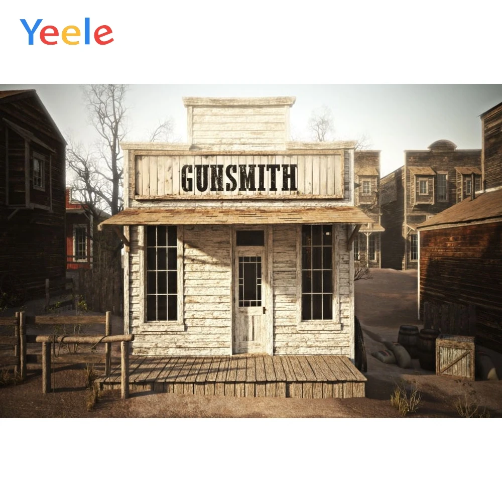 Фоны для фотосъемки в Западном ковбойском стиле с изображением сценического