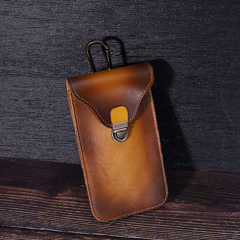 Женская сумка на пояс с крючком кожаный чехол для телефона карманом клатч из