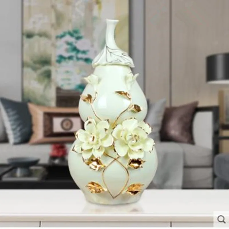 

Beautiful ceramic gourd crafts, American style artwork, home office restaurant table decorations, wedding decoration gifts