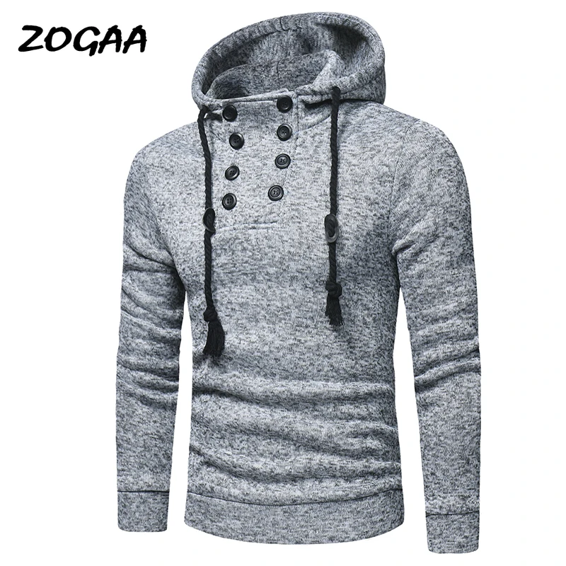 

ZOGAA Hoodies Men New Men's Casual Solid Sweater Slim Hooded Sweatshirts Lounge Wear All-match Large Size Hot Sale Fashion Chic