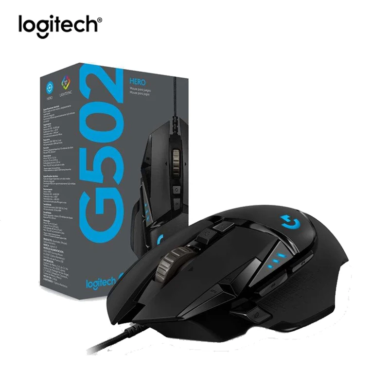 G502 Hero Logitech G502 HERO/G402 высокопроизводительная игровая мышь двигатель с 16000 dpi Программируемый настраиваемый LIGHTSYNC RGB для мыши геймера - Цвет: G502 Hero
