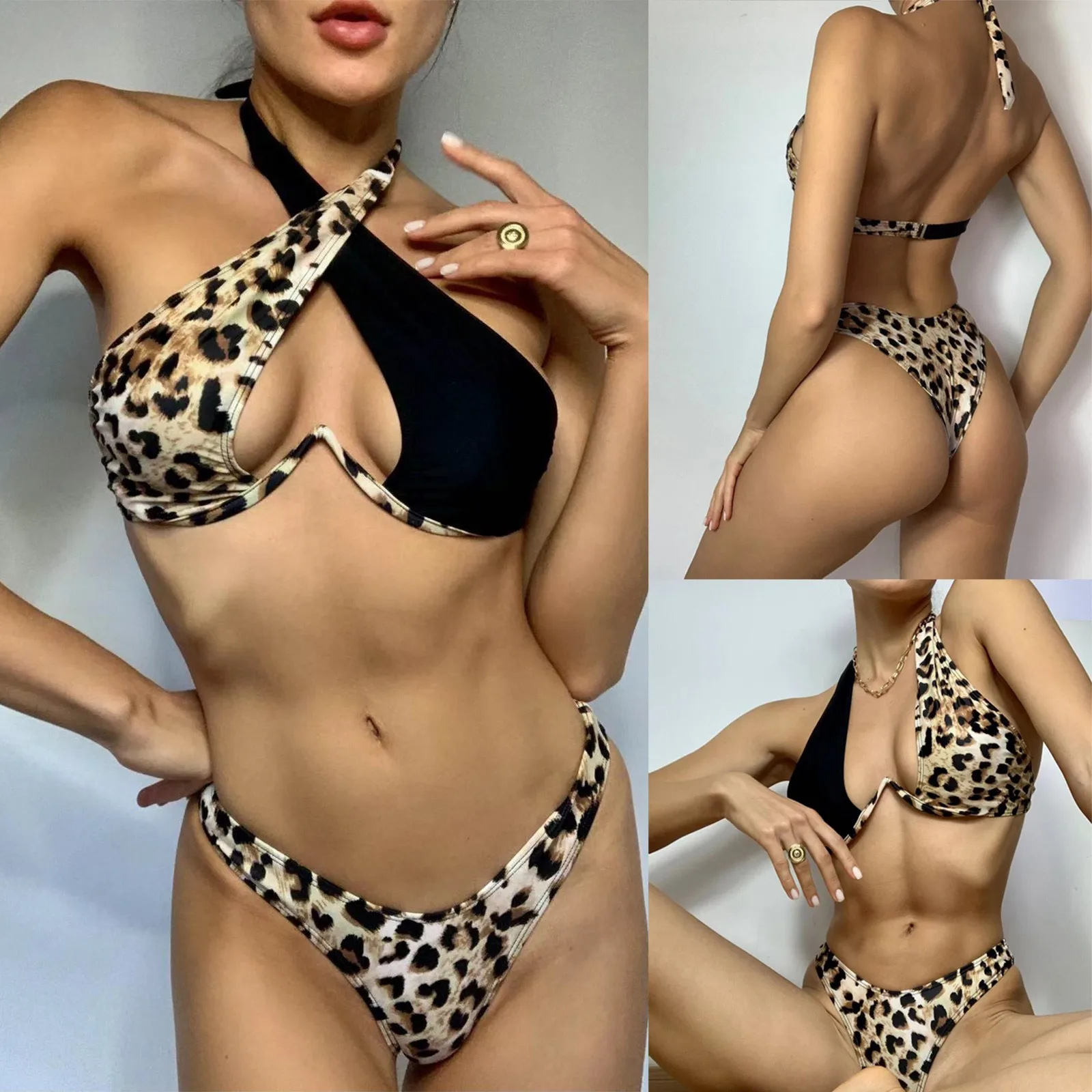 

beach Leopard bikini women's swimsuit summer beach wear Brazilian Bikini Swimsuit 2021 sexy women's Bikini Swimsuit
