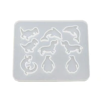 resin silicone molds pendant making diy crystal epoxy mold small dinosaur dolphin earrings mould