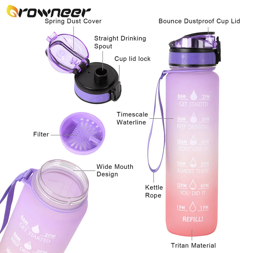 Бутылка для воды из тритана 1 л|Бутылки воды| |