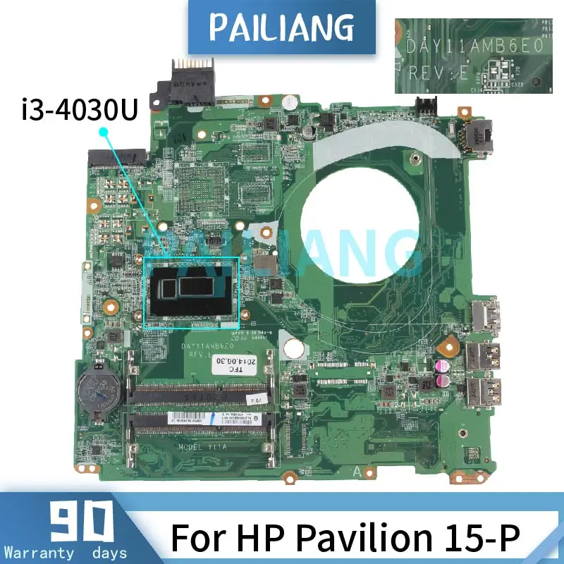 Материнская плата PAILIANG для ноутбука HP Pavilion 15-E материнская SLJ8E DA0R62MB6E1 прошедшая
