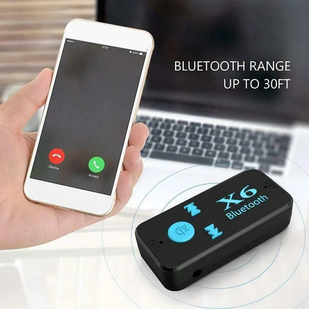 

2 in 1 Wireless Bluetooth 5.0 plug adapter Receiver 3.5mm Jack Audio Transmitter For Car Computer TV Portable Handsfree speakers