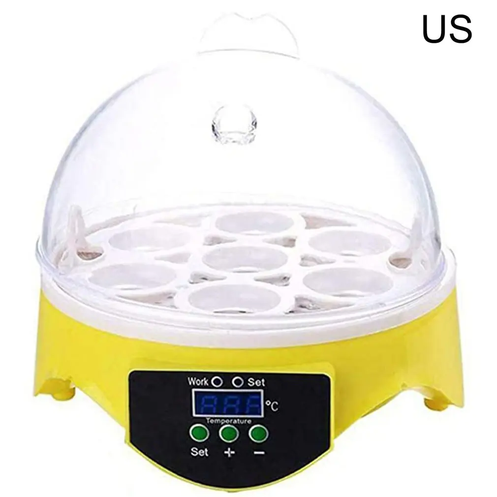 

Small Intelligent Digital 7 Eggs Incubator Brooding Machine Thermostatic Chicken Eggs Semi-automatic Eggs Incubator