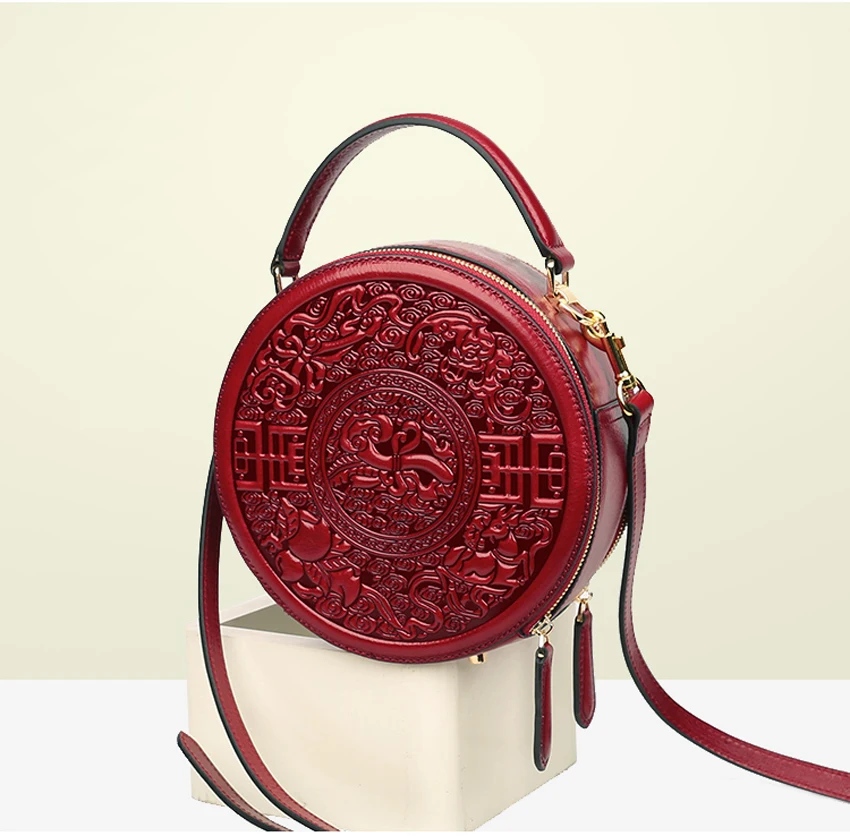 SUWERER Women Genuine Leather bag fashion cowhide Embossed bag luxury handbags women bags designer famous brand women bags