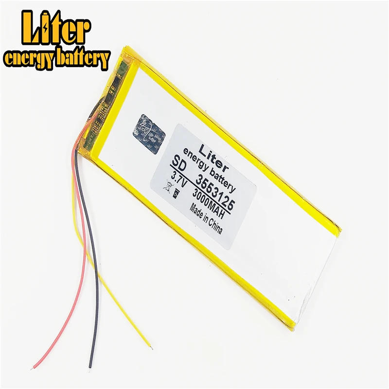 3 линии 7 V 3000mah 3553125 литий полимерный Li Po перезаряжаемый аккумулятор для Mp4 Mp5 PS PAD