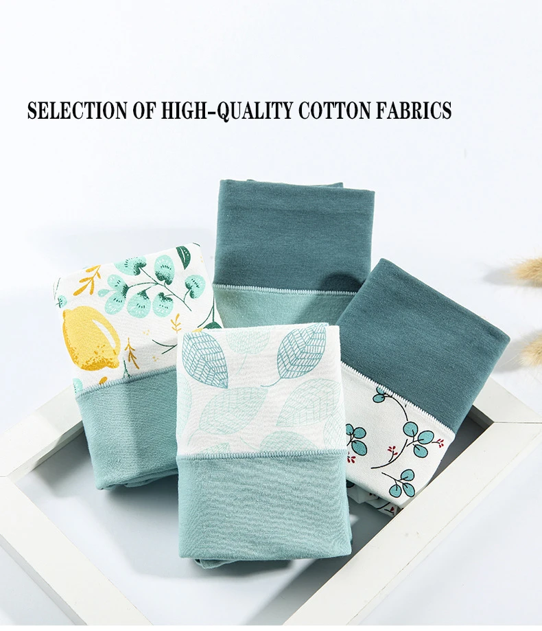 Женские трусики модные хлопковые трусы с принтом милое бесшовное нижнее белье