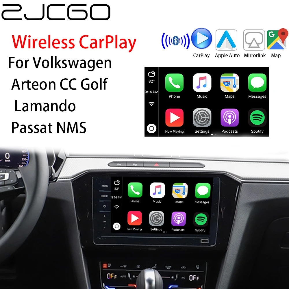 ZJCGO беспроводная Apple CarPlay Android автоматическая коробка адаптера интерфейса для