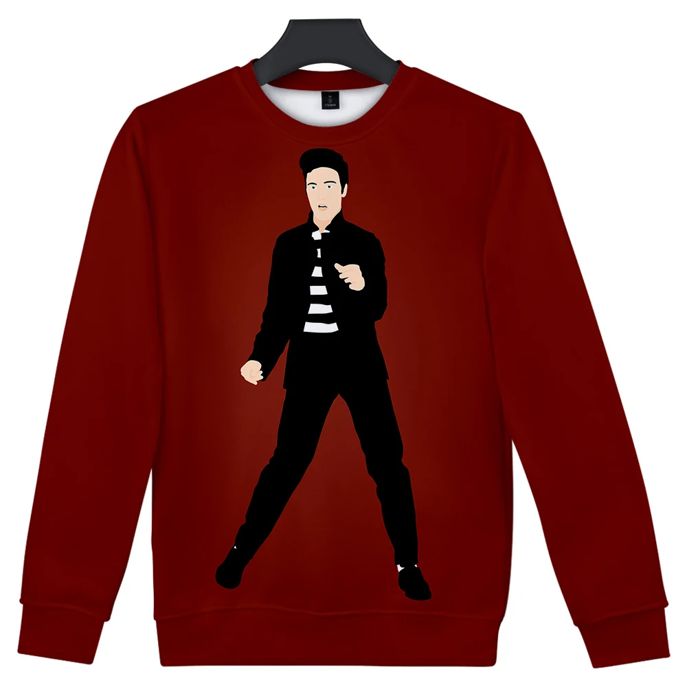 Elvis Presley Толстовка пуловер с принтом Мужская/женская зимняя Модная Повседневная