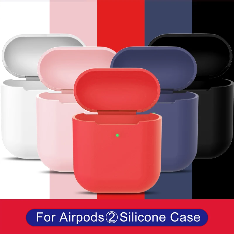 Ударопрочный Мягкий силиконовый чехол для Airpods 2 аксессуары защитный прозрачный