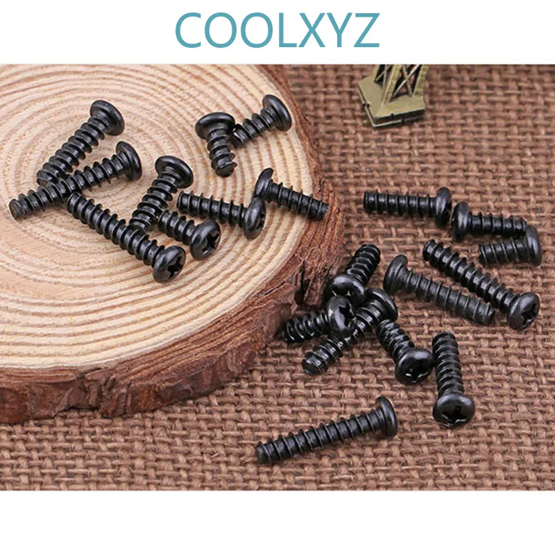 Black Cross Round Head Flat Tail Self Tapping Small Screw PB Philips Pan End Screws M1.4M2M2.3 500PCS|Винты| |