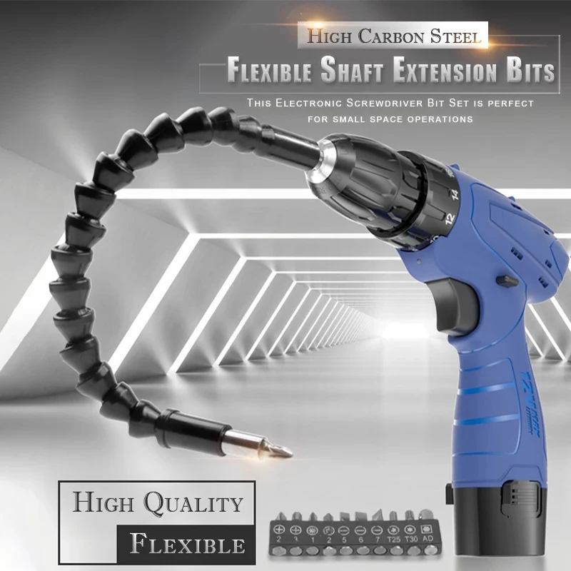 295mm Flexible Shaft Bit Extention Screwdriver Drill Holder Connect Link for Electronic High Quality | Инструменты