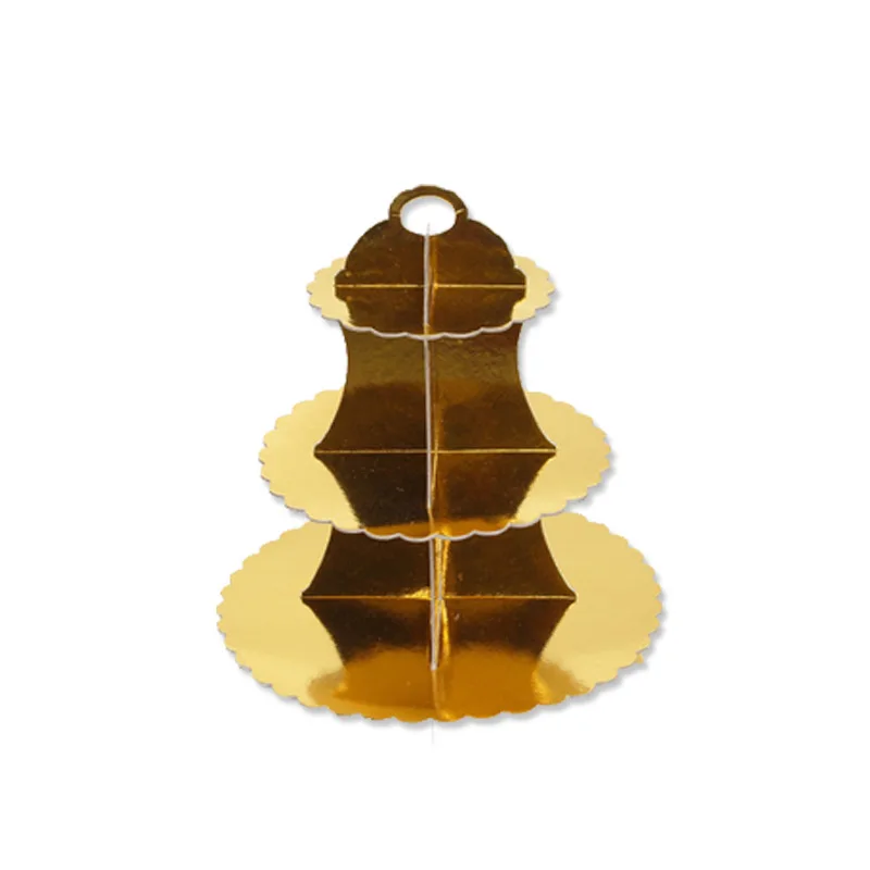 3-уровневая одноразовая круглая подставка для кексов десертов на день рождения