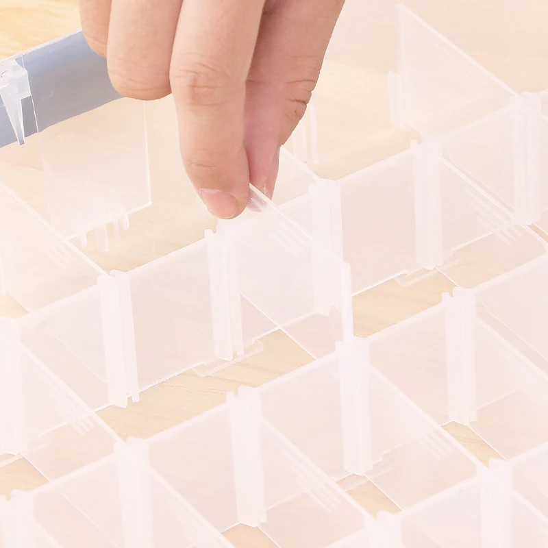 

Component Organizer Adjust Pills Tool Storage Case Adjustable Transparent Plastic Storage Box for Building Blocks Lego Toys