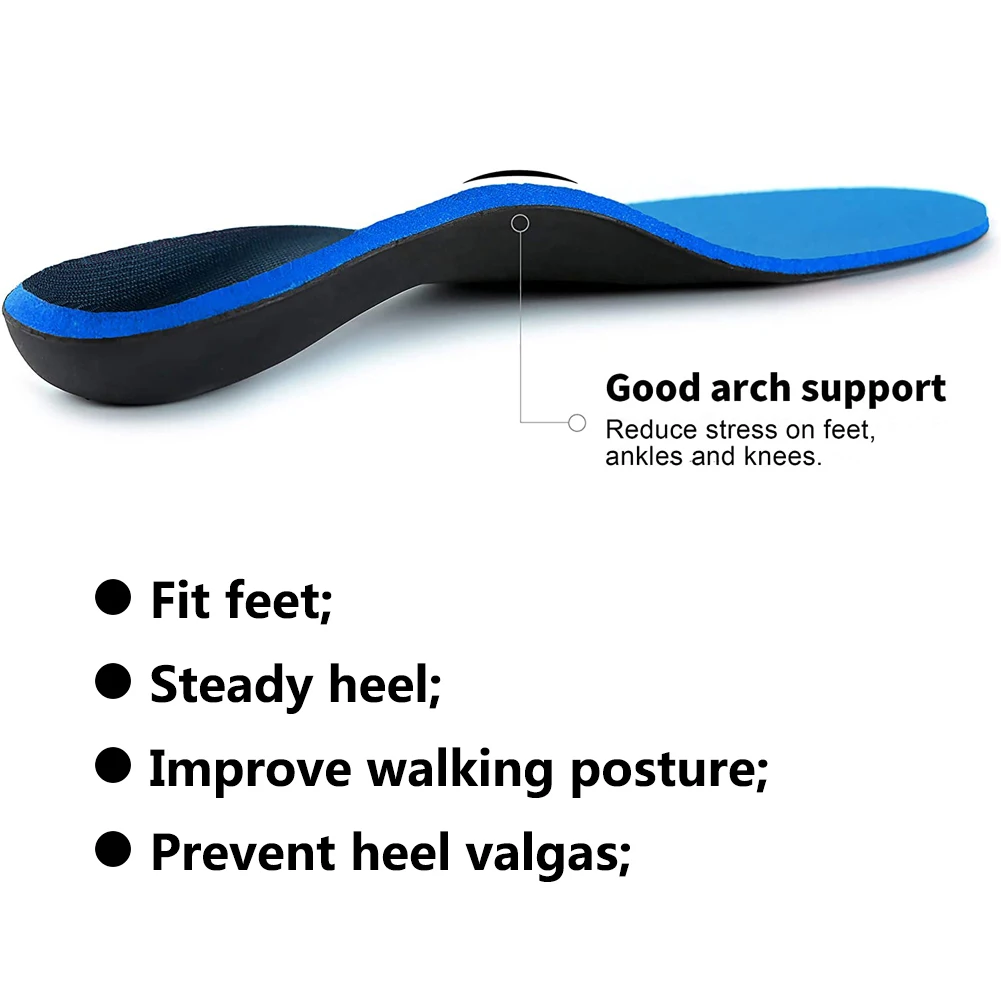 NOIPACE Orthopedic Insoles for Flat Feet Plantar Fasciitis Arch Support Shoe Cushioning Inner Insert Sole Relieve General Pain