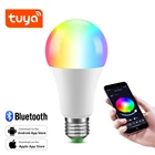 Умная Светодиодная лампа TUYAHomekit, лампа с регулируемой яркостью, RGBWRGBWW, Wi-Fi, E27, Siri, голосовое управление через приложение, Alexa Google, для умного дома