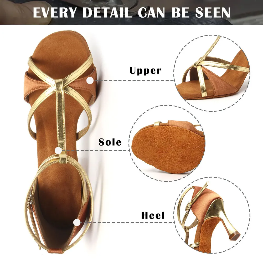 SWDZM Women Latin Dance Shoes Hot Sale Ballroom Dancing Ladies Soft Soles Tango/Salsa Dance Shoes For Girls Wholesale 5/7/8.5cm