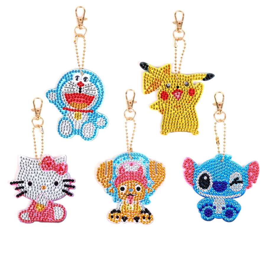 

Disney 5D DIY full diamond cartoon cat diamond painting keychain female bag decoration diamond mosaic
