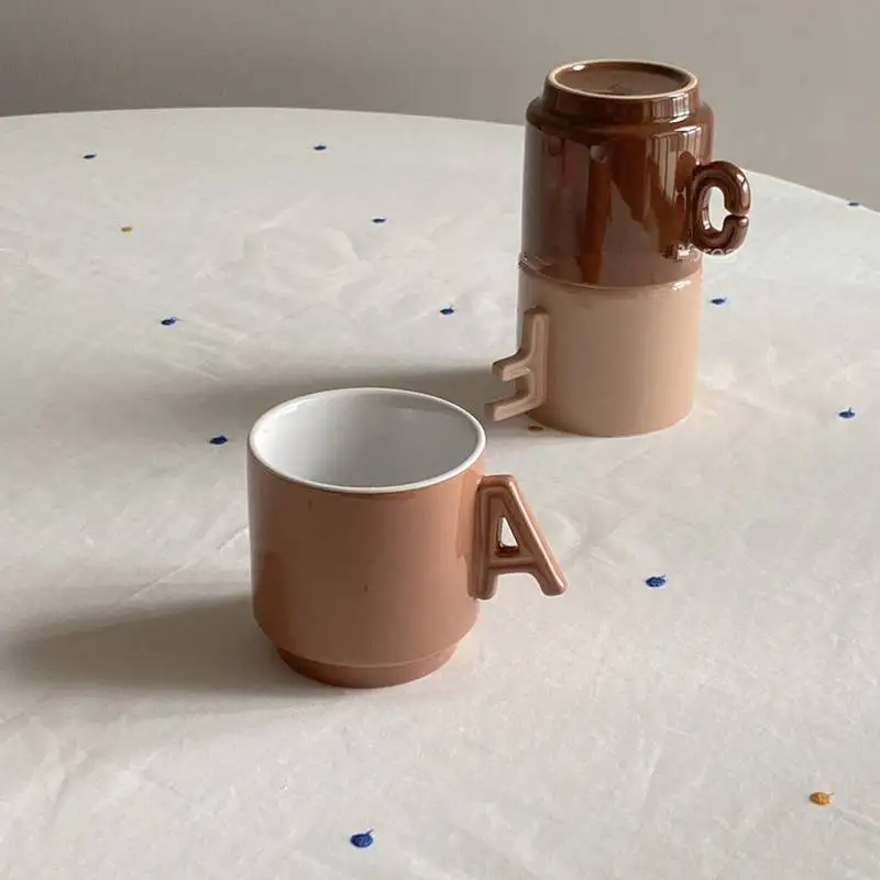 Керамические кружки A C F дизайн с ограниченными словами кружка для кофе молока