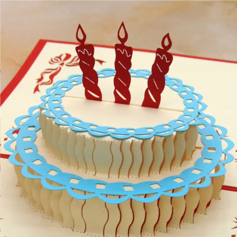 2019 Fashion Brand New Hot Sales 3D Pop Up Card Festive Birthday Valentine Handmade Greeting Cards Invitations Love Gift | Дом и сад