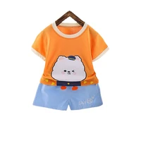 children boys casual clothes summer baby girls cartoon t shirts shorts 2pcsset toddler fashion cotton clothing kids tracksuits
