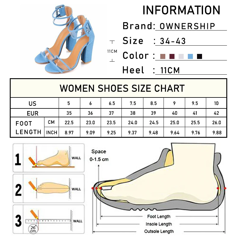 Сандалии женские прозрачные на высоком каблуке пикантные туфли с ремешком и