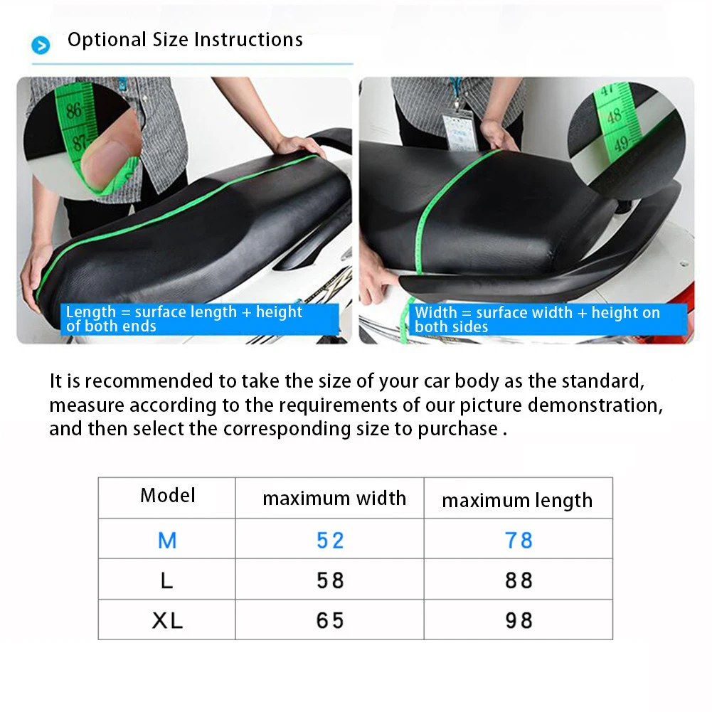 

Motorcycle Cushion Universal Sun Protection Seat Cover Waterproof Dust-proof Scooter Cushion Cover Motorcycle Accessories