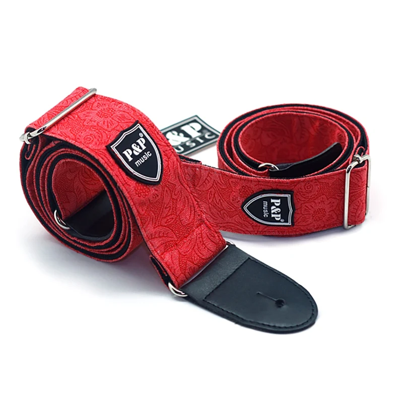 

1pc Guitar Shoulder Strap Universal Vintage Adjustable Denim Cotton Belt Acoustic Electric Bass Guitars Instrument Accessories