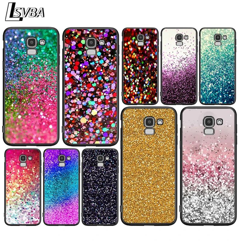 

Glitter Sand Stone Phone Case Black For Samsung Note 20 10 9 Ultra Lite Plus A73 A70 A20 A10 A8 A03 F23 M52 M21 j7 j6