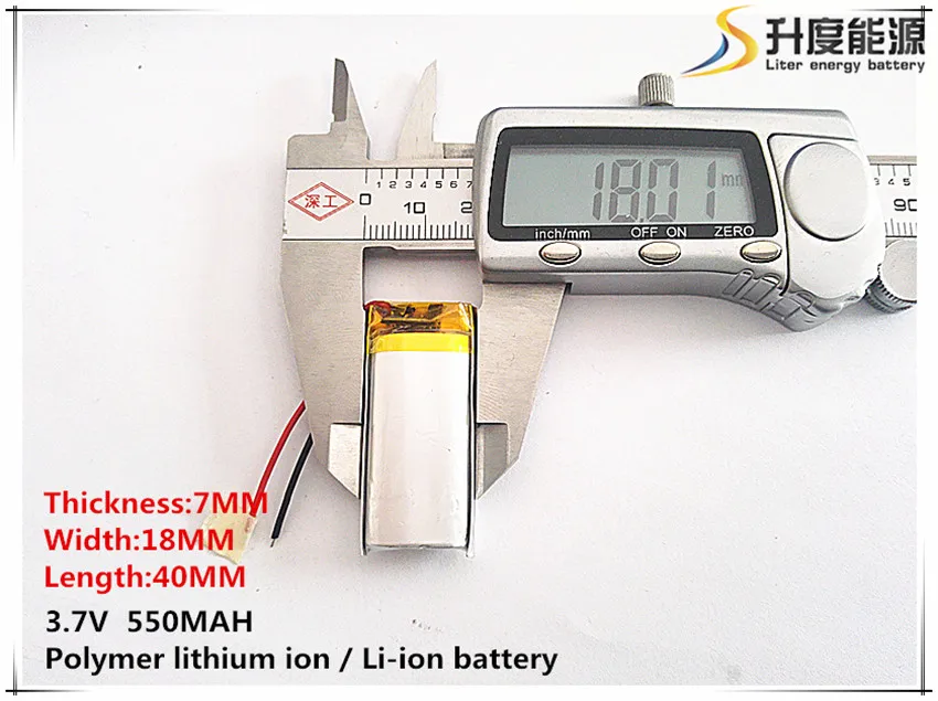 

10pcs [SD] 3.7V,550mAH,[701840] Polymer lithium ion / Li-ion battery for TOY,POWER BANK,GPS,mp3,mp4,cell phone,speaker