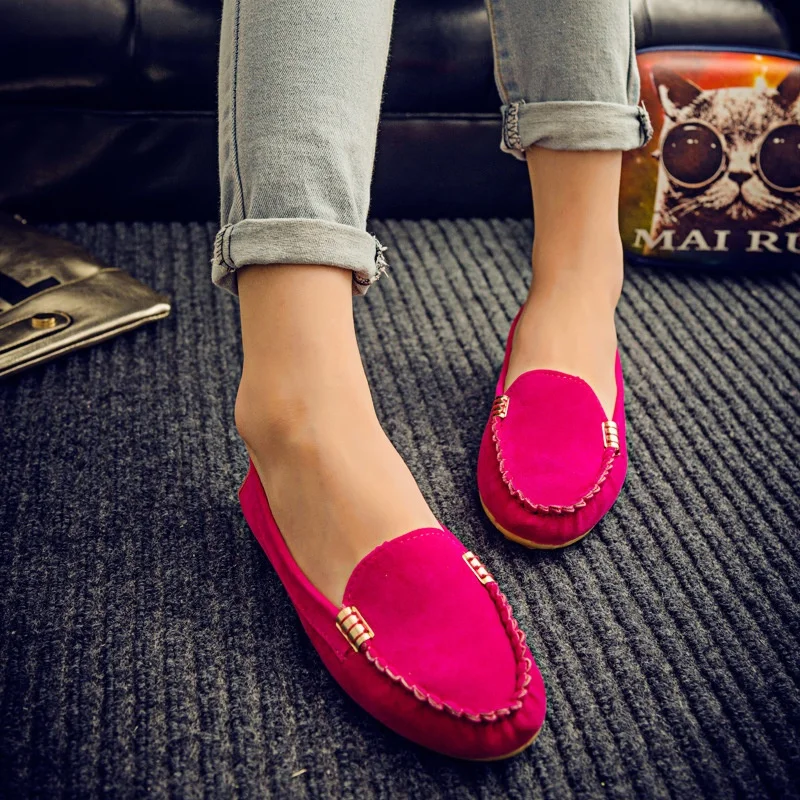

LEMAI Plus Size 35-44 Women Summer Loafers Moccasins Ladies Slip-on Soft Genuine Leather Shoes Comfortable Flats Casual Shoes