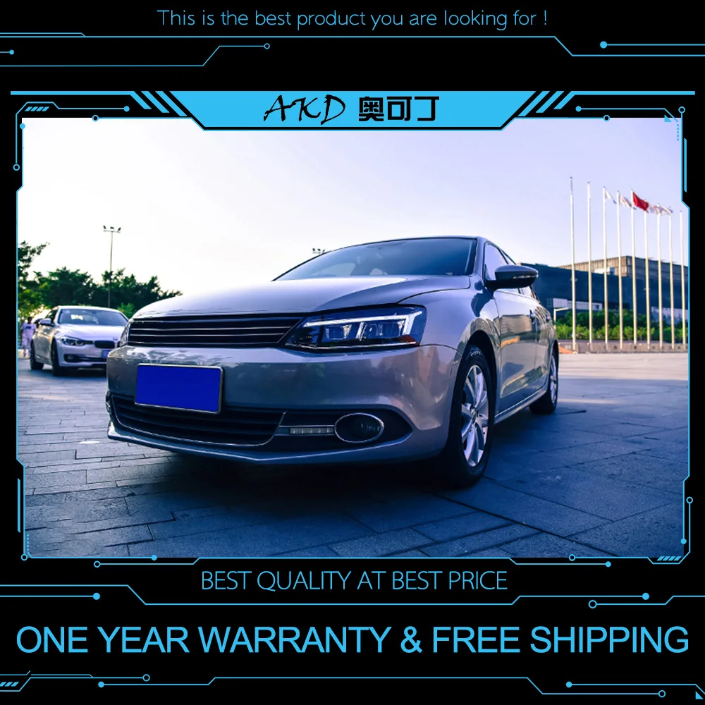 AKD тюнинг автомобильных фар для VW Jetta MK6 R8 светодиодные фары DRL ходовые огни Bi Xenon Beam