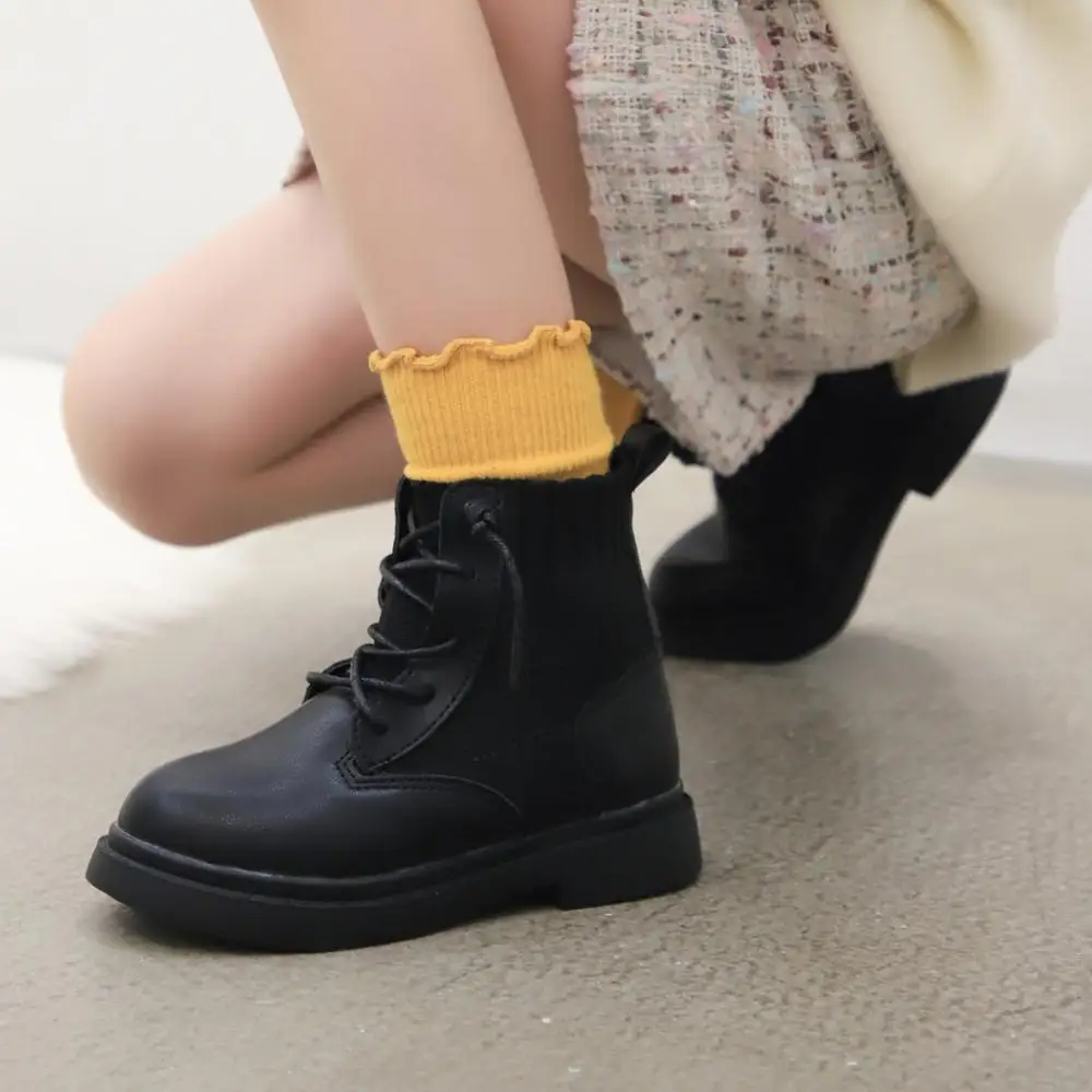 2020 Girls Martin Boots Shoes For Children Warm Fashion Soft Bottom Boys Non-slip Kids Sneakers | Детская одежда и обувь