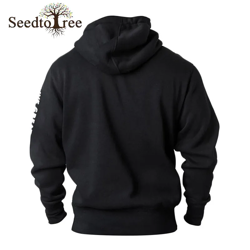 

Spring and Autumn Fleece Sweater Men's Loose Letter Printing Pullover Hoodie Hooded Jacket Men Cotton