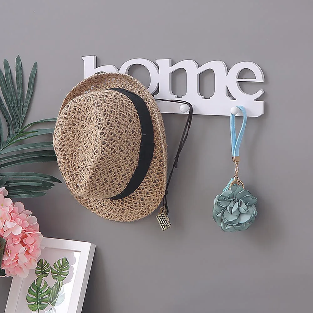 

Hanger Key Ring Home Decoration Wall Hook White Household Hat Key Ring Clothes Bag Robe Hanging Door Bathroom Hook