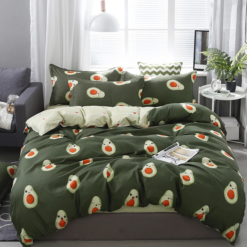 

Plaid Bedding Set 4 in 1, ,Various Sizes,Machine Washable,1 Duvet Cover,2 Pillow Shams and 1 Bed Sheet,Suitable For All Seasons
