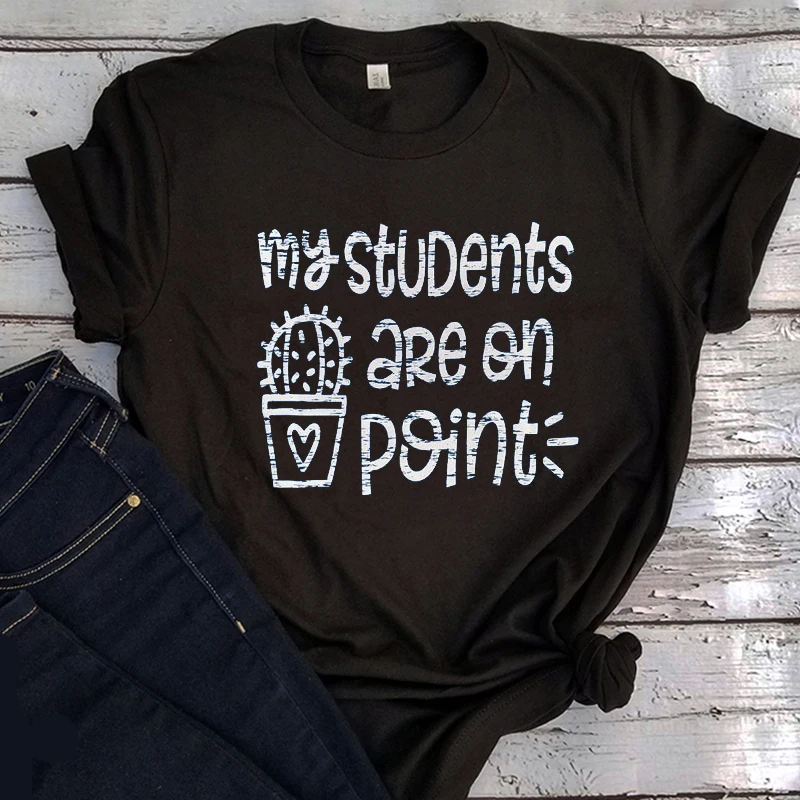 

Student Cactus T-shirt Summer Women Plus Size 2021 Women O-Neck Letter Clothing Oversized Retro Graphic Tee Oversized New