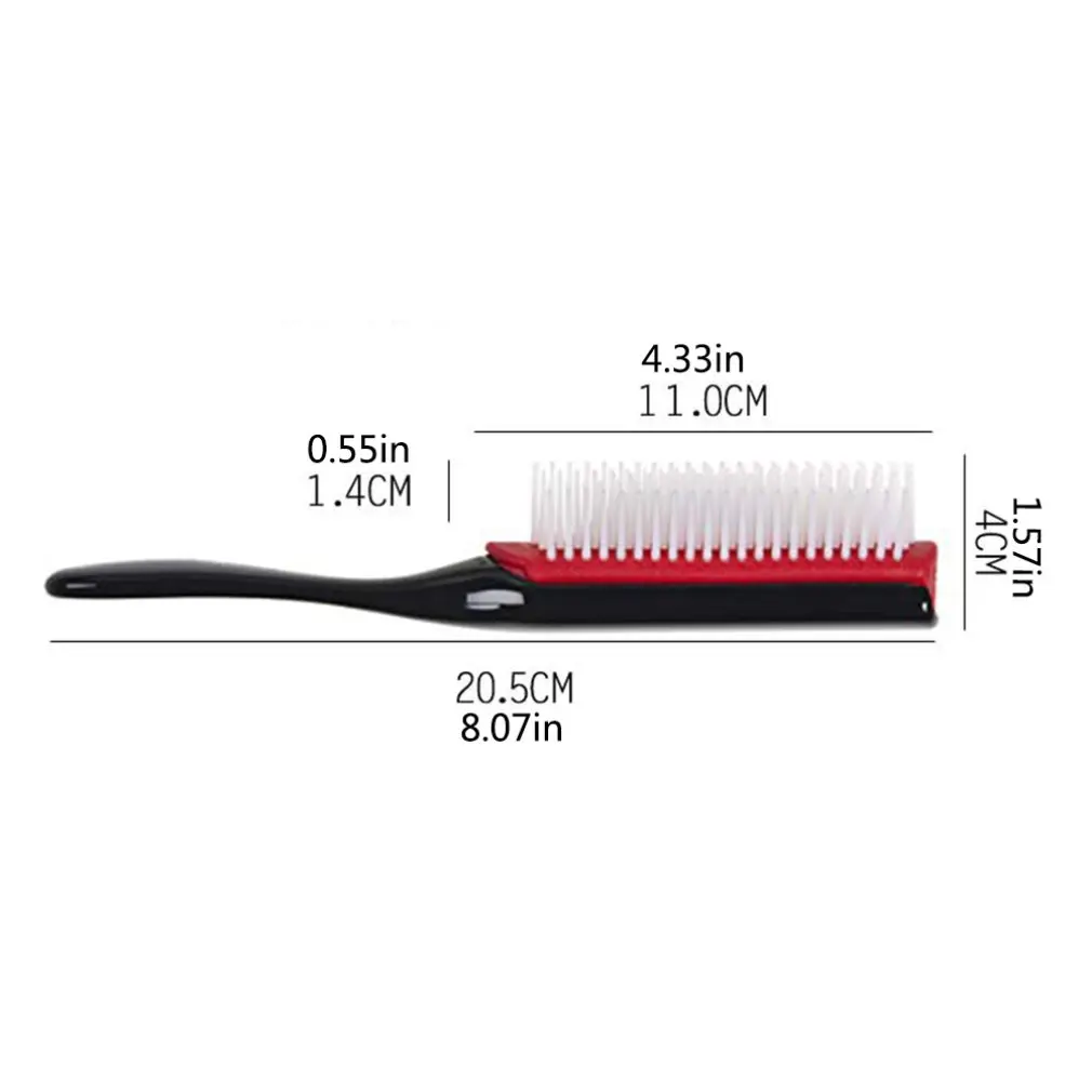 

Anti-static Styling Brush 9 Rows Hair Brush For Blow Drying & Styling Detangling Separating Shaping And Defining Curls