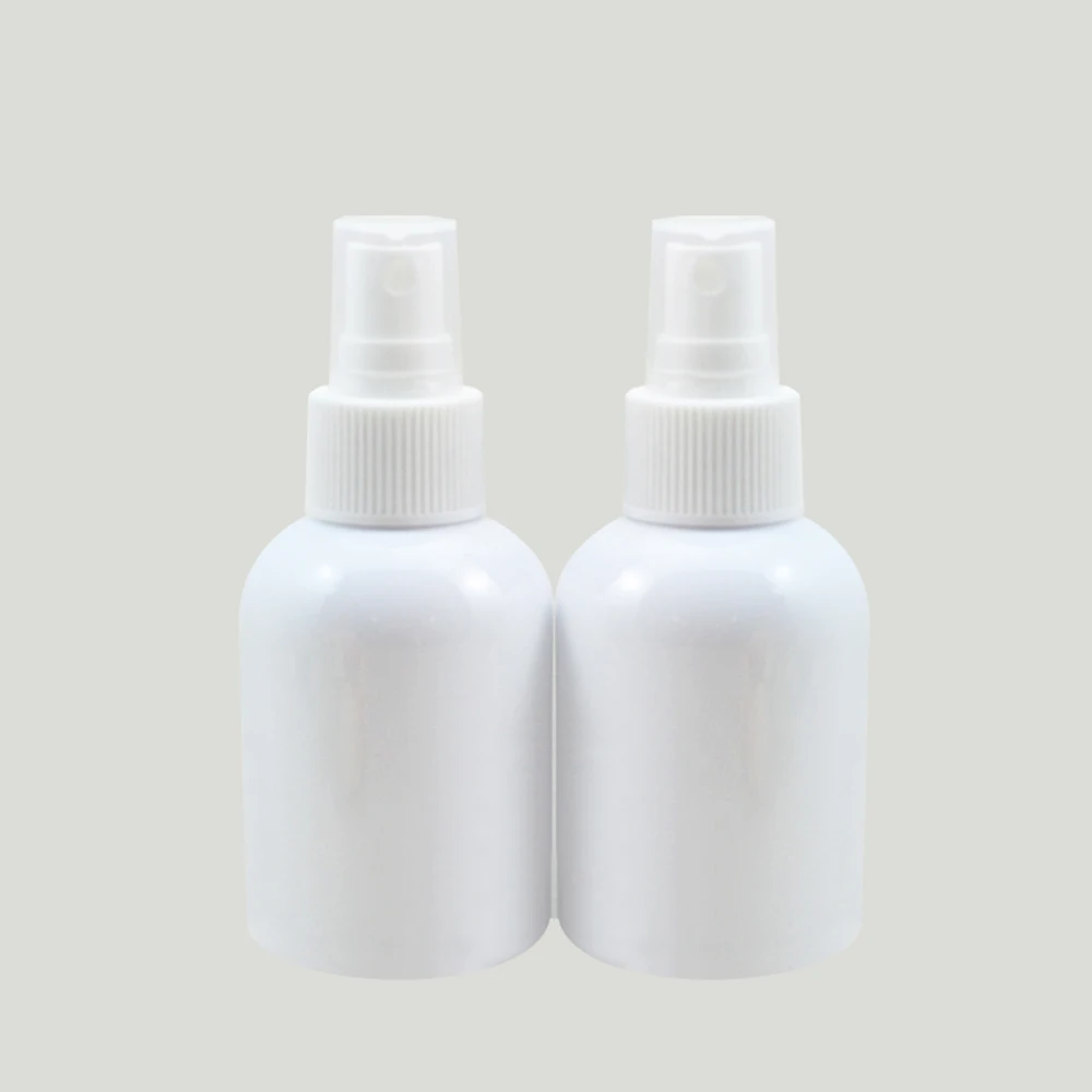 50pcs 100ml Empty Travel White Plastic Bottle With Mist Spray Pump For Perfume Sprayer Container Samll Sample Bottles