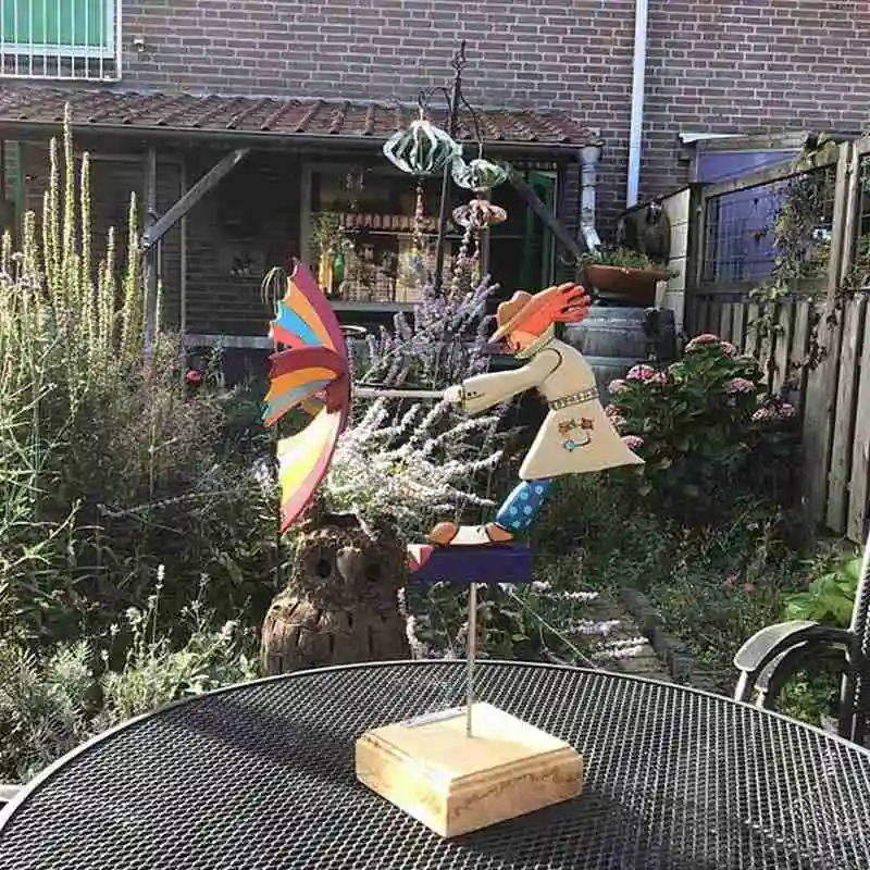 

Whirligig Asuka Wind Spinner Kinetic Stake Clown Outdoor Yard Home Garden Art Garden Decoration Ornaments
