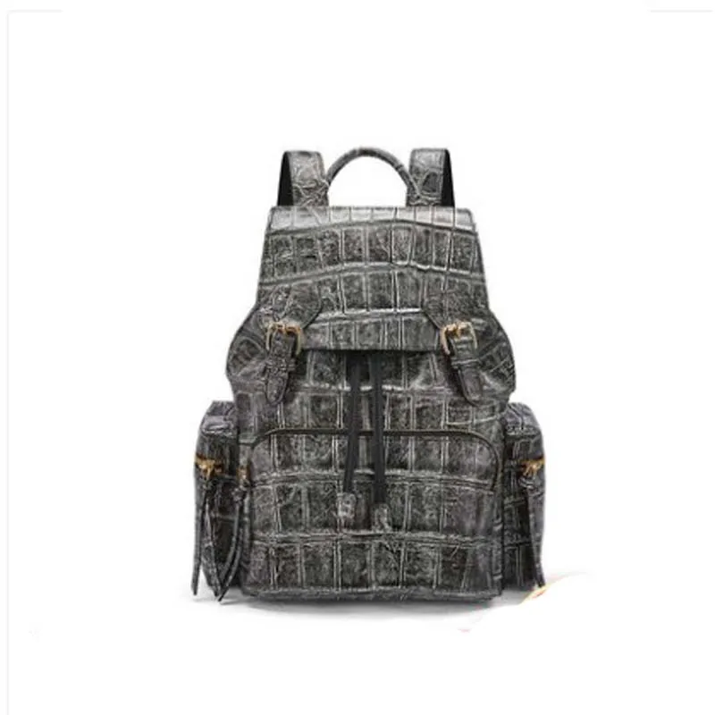 Мужской рюкзак gete из крокодиловой кожи для мужчин и женщин новый повседневный