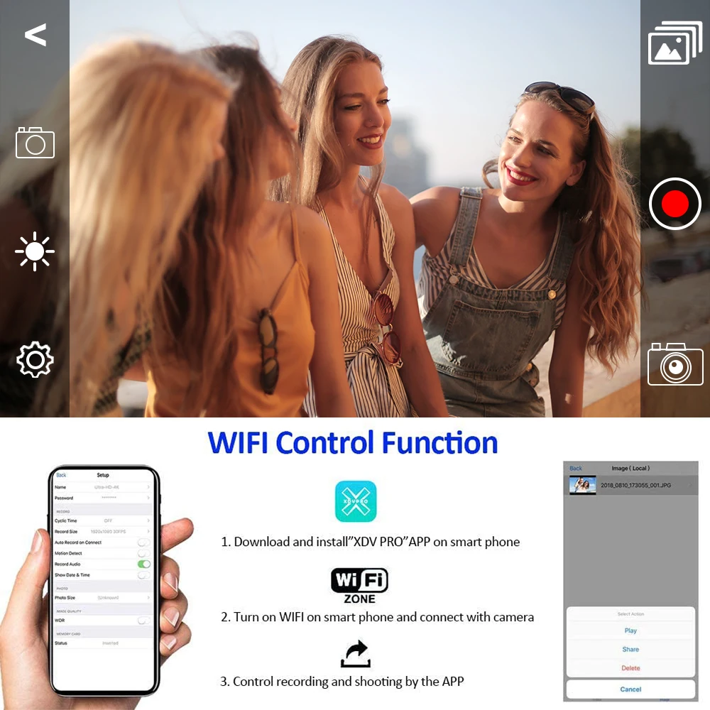 4K видеокамеры Youtube видеокамера s запись с Wi-Fi 30X цифровой зум ИК Ночное Видение