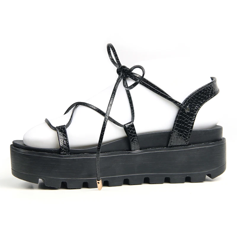 Женские сандалии 2020 с узкими ремешками шлепанцы гладиаторы на платформе Женская