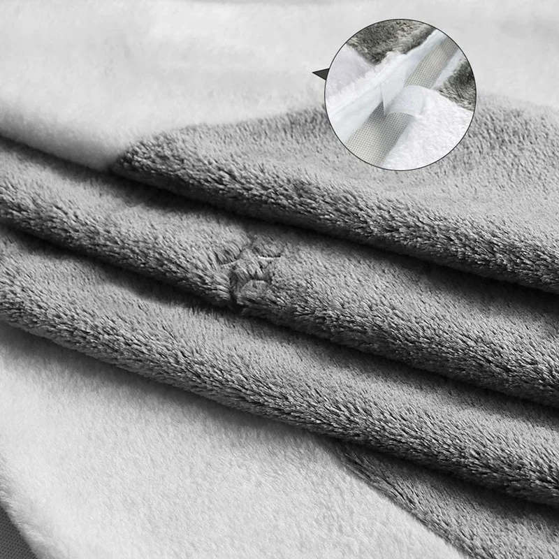 

2Pcs Faux Fur Christmas Tree Skirt with Snowflake Double Layers Soft Tree Skirt Xmas Holiday Party Decoration 90CM