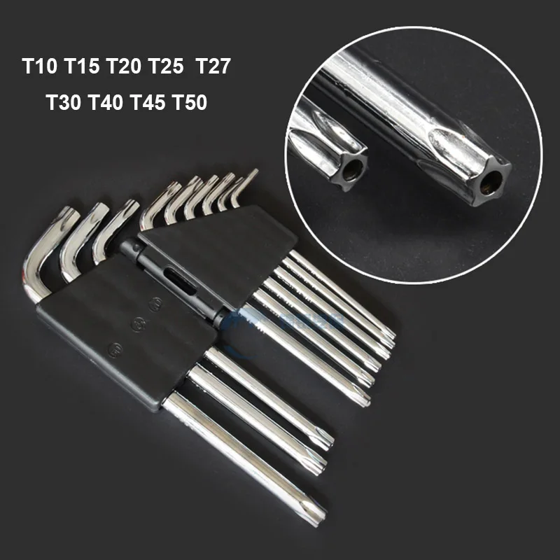 9 шт./компл. Набор торцевых гаечных ключей с защитой от взлома Пентагон торкс ключ