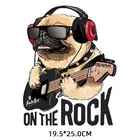 Термоклейкие накладки на одежду в стиле панк-музыки с гитарой