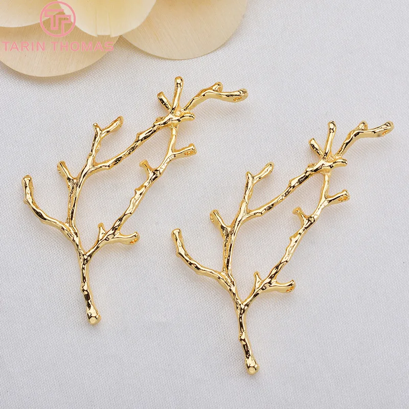 6 шт. позолоченные подвески для украшений дерево 25 х55 мм | Украшения и аксессуары